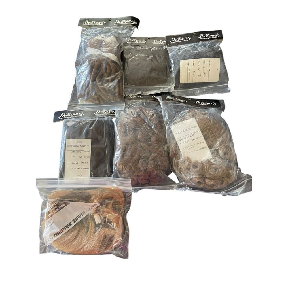 Dollspart Monique Lot Of 32 Bundle Pieces Synthetic Human Hair Extension Wigs